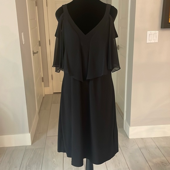 Prelude Dresses & Skirts - Prelude Little Black Dress w/ sheer fluttered detail in front.  Size 14
